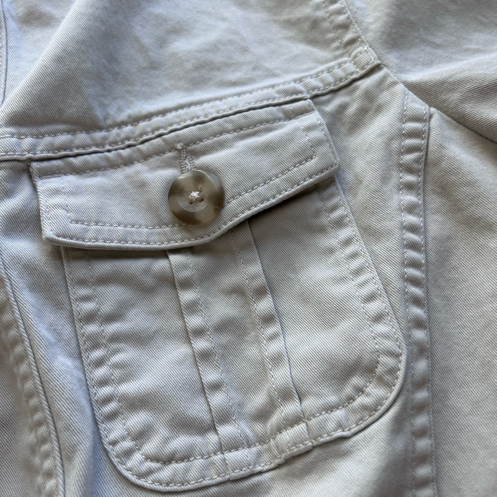 L.L.Bean tan cotton utility jacket. Preppy. Military inspired. EUC. Travel. Work - Picture 16 of 16